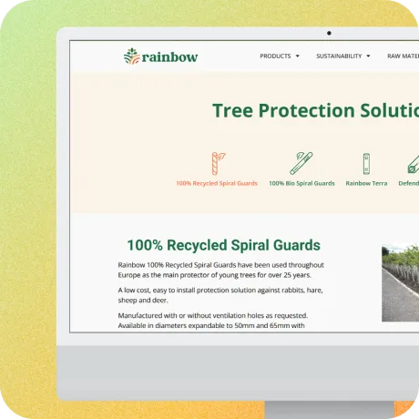 Rainbow website mobile responsive design