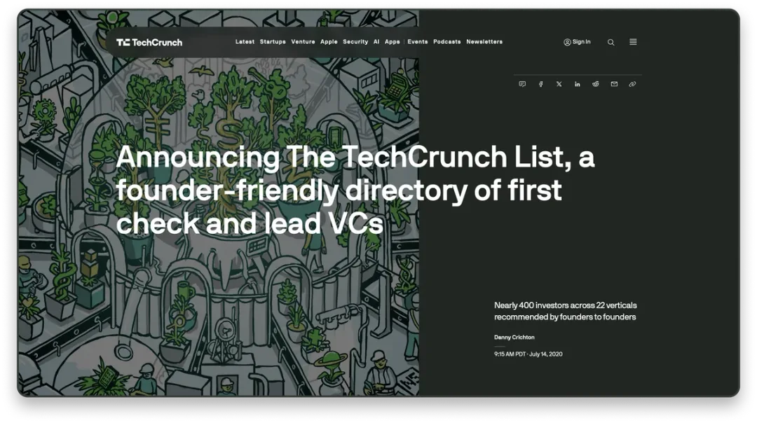 TechCrunch category and navigation improvements